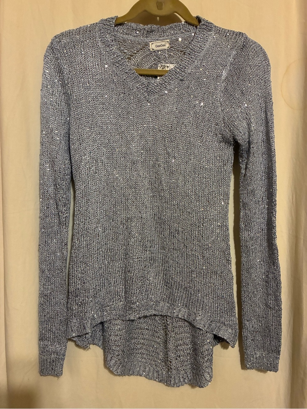 GeeGee Sparkly V-Neck Sweater